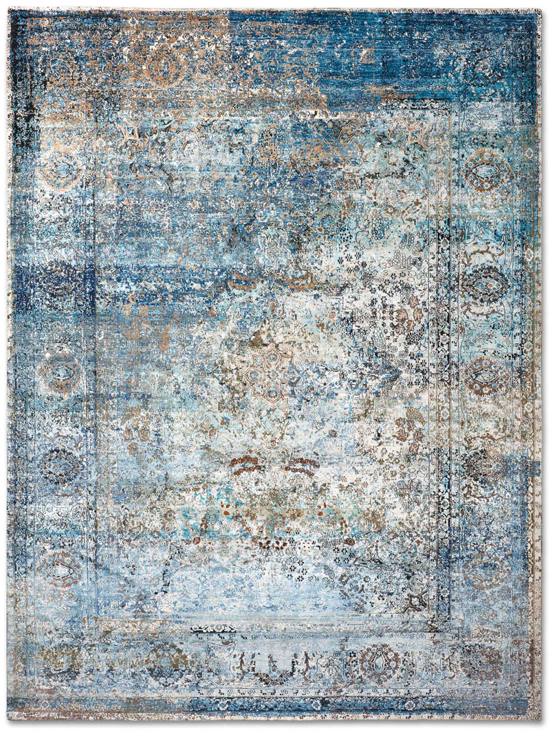 Hundred Million Blue Mix Teppich | Größe: 305 x 427 cm