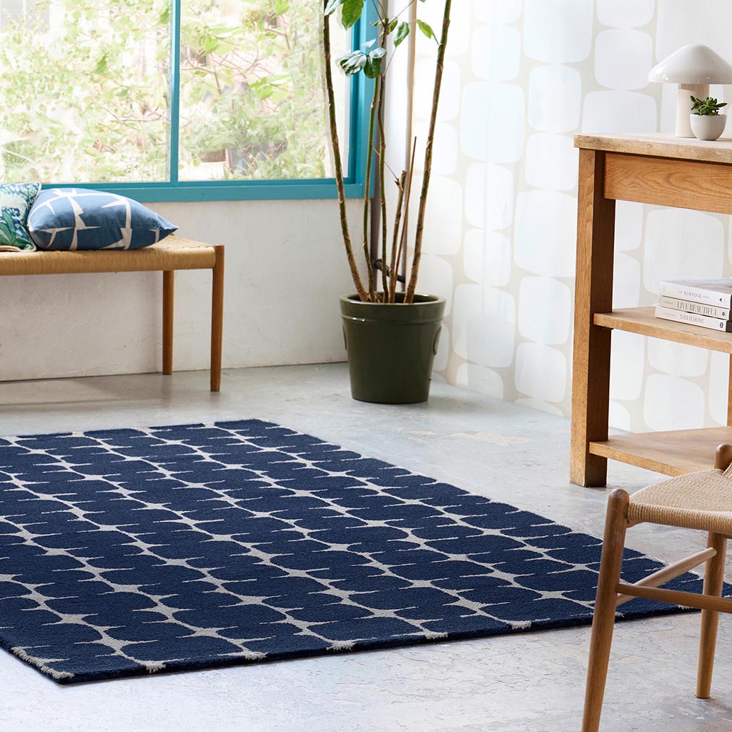 Little Lohko Indigo Teppich | Größe: 250 x 350 cm