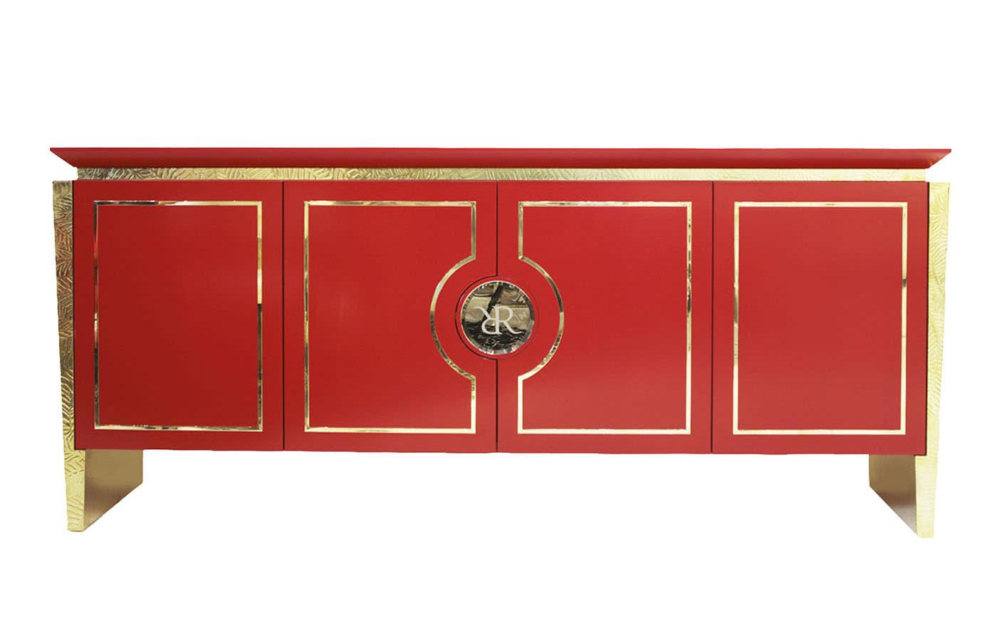 Sideboard mit vier Türen in Coral