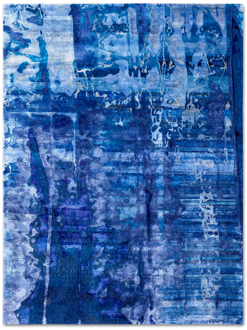 Ice ECO auf Electric Blue Teppich | Größe: 365 x 457 cm