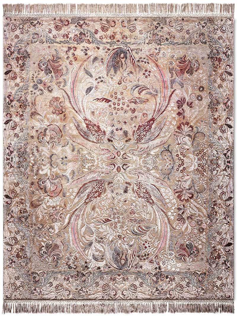 Henriette Original auf Ex‑Hellblau Teppich | Größe: 250 x 300 cm