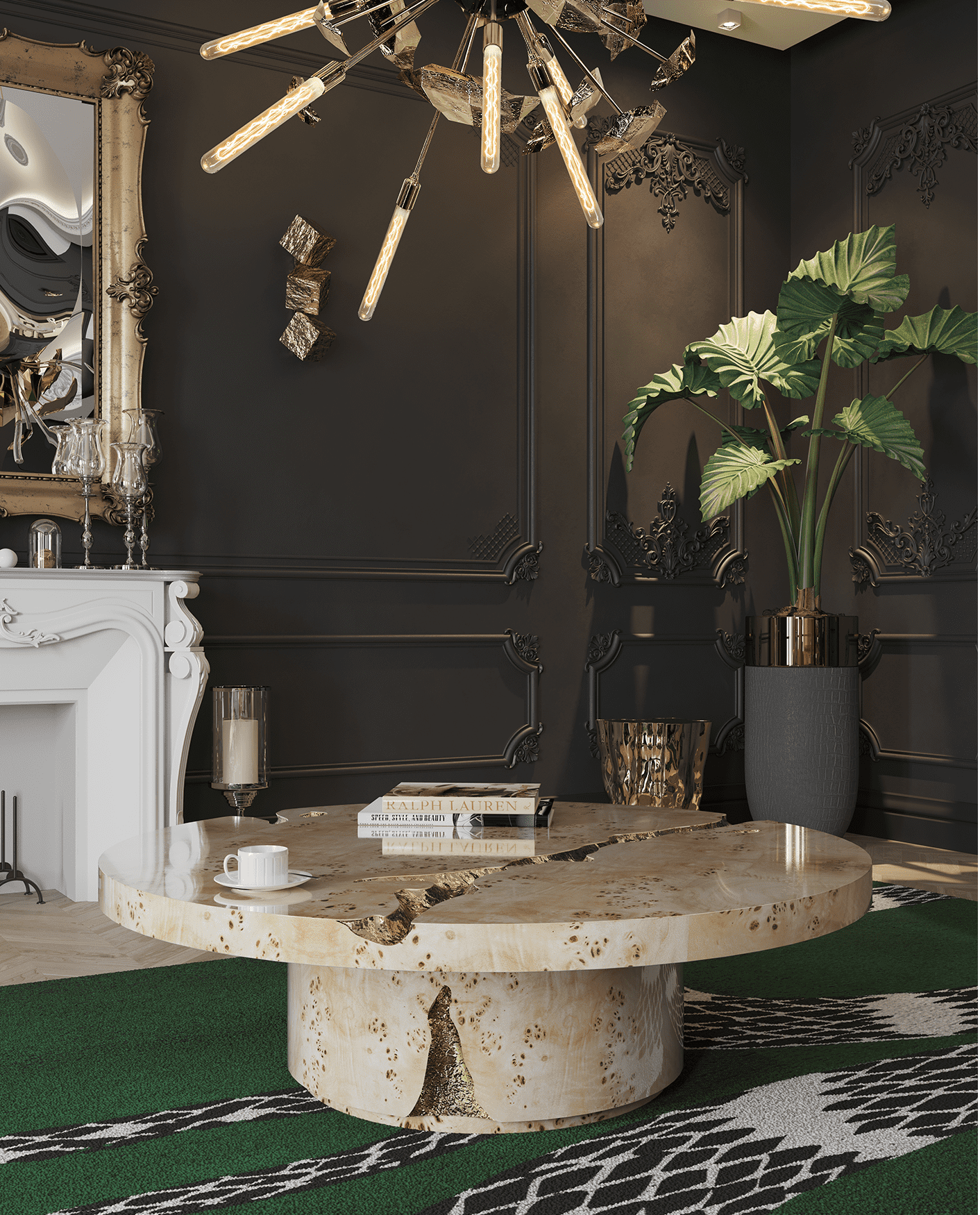 Dominion Poplar Wurzel 3‑teiliges Mitteltisch‑Set