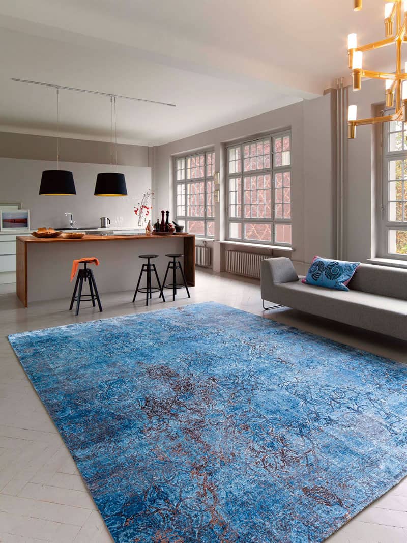 FerahanSplash Turquoise Teppich | Größe: 305 x 427 cm