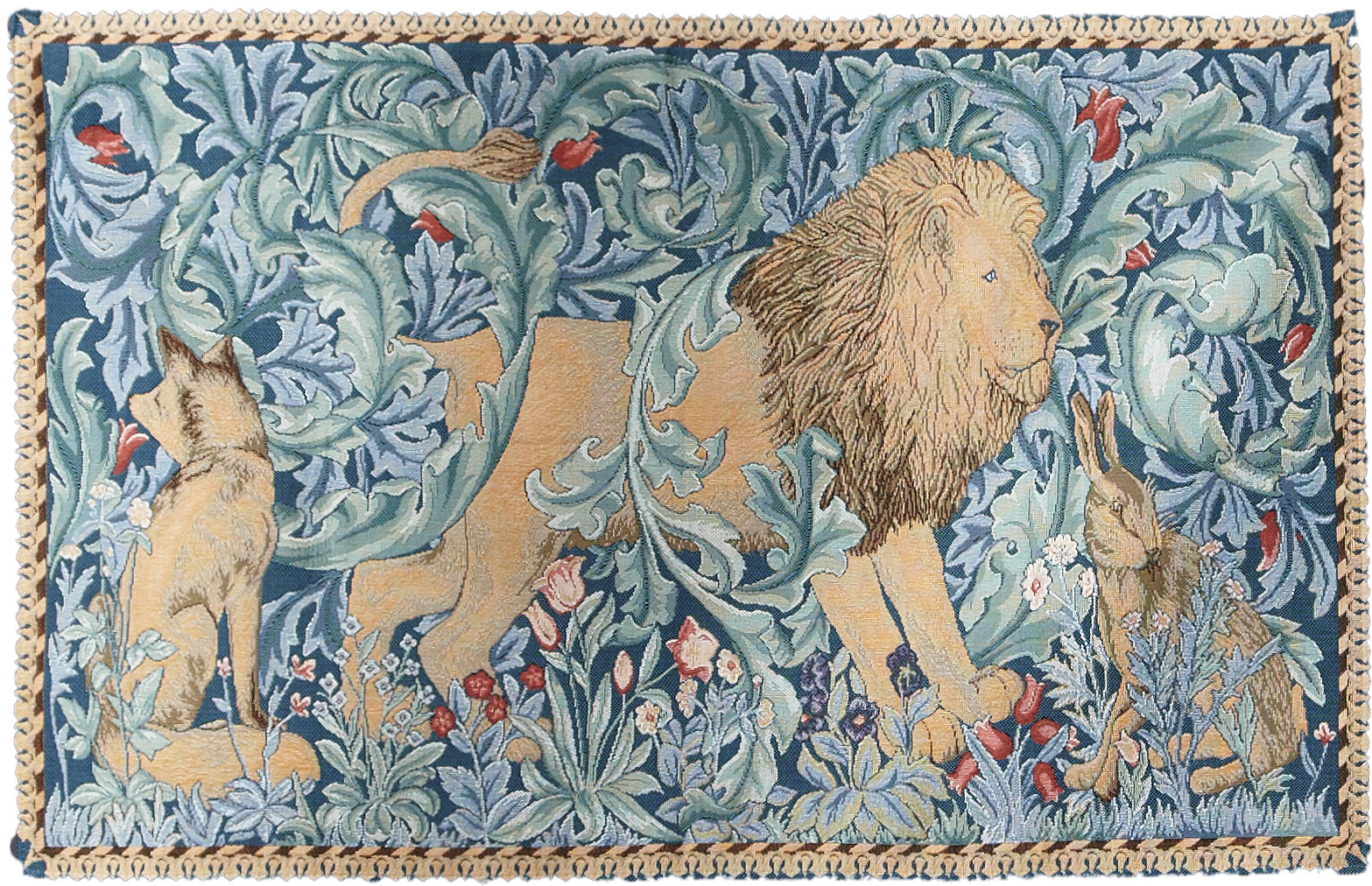 Der Wald, Löwe, W. Morris Wandteppich | Größe: 75 x 120 cm
