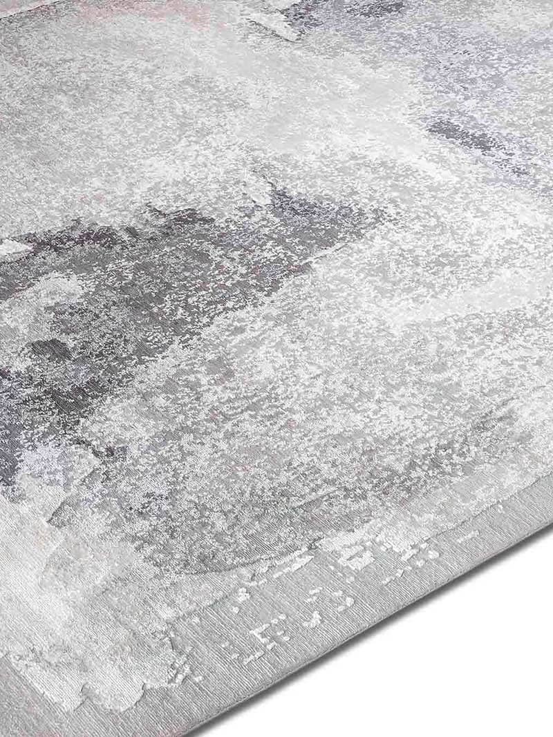 Mono Grau auf Hellgrau Teppich