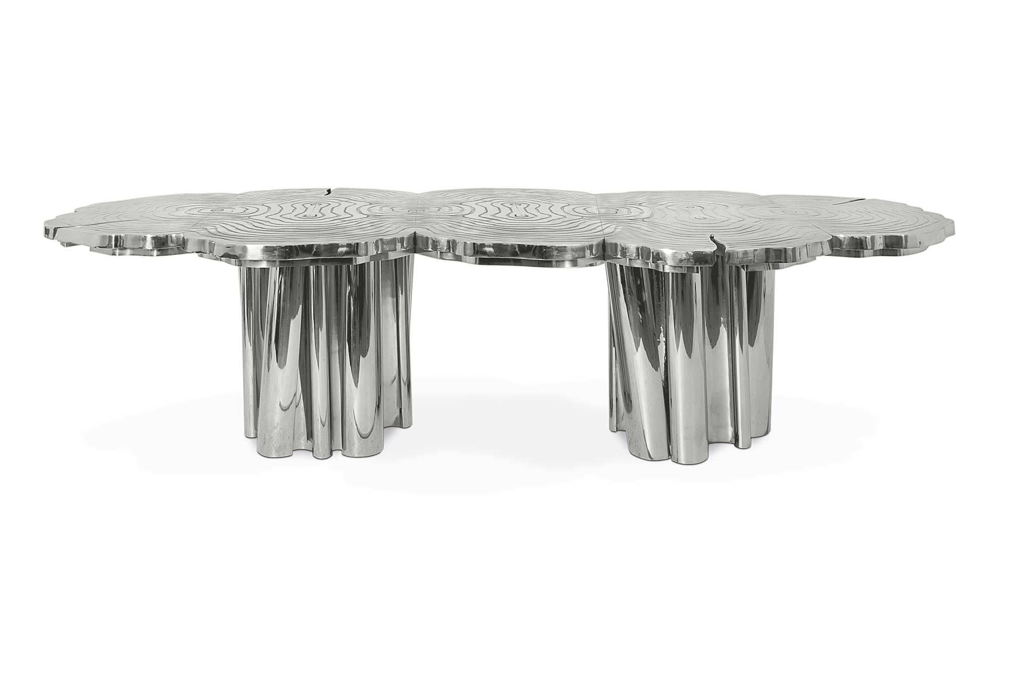 Artisan Edelstahl-Esstisch | Dimensions: B 230 cm