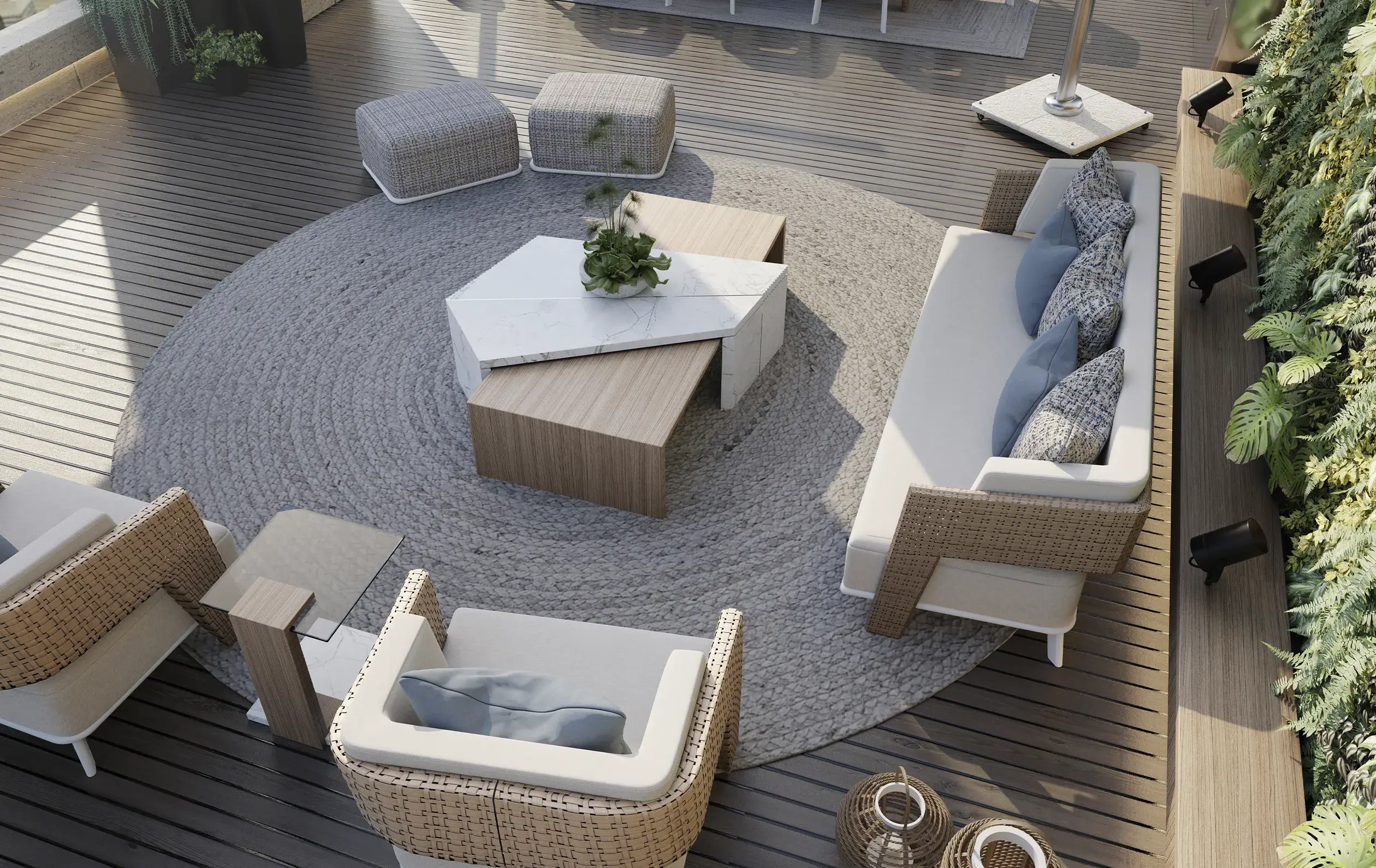 Monarch Garten‑Couchtisch - 3