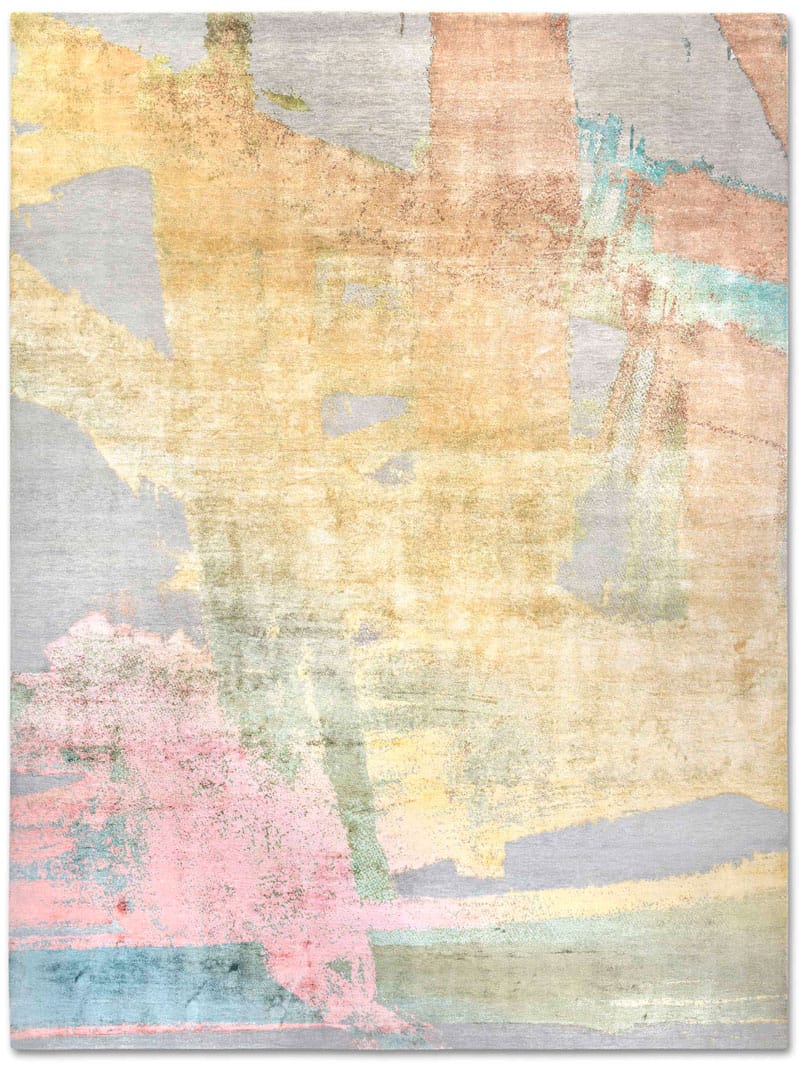 Pastel Sun auf Hellgrau Teppich | Größe: 140 x 210 cm