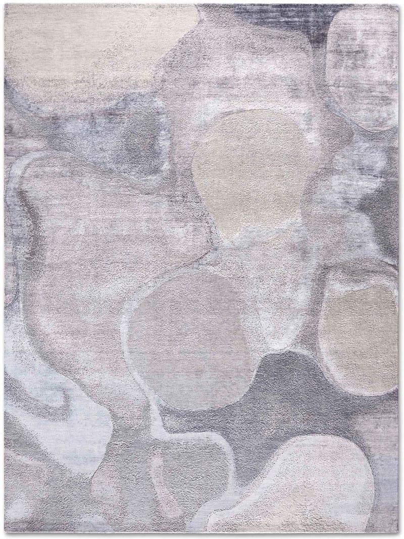 Silver auf Grau Teppich | Größe: 305 x 427 cm