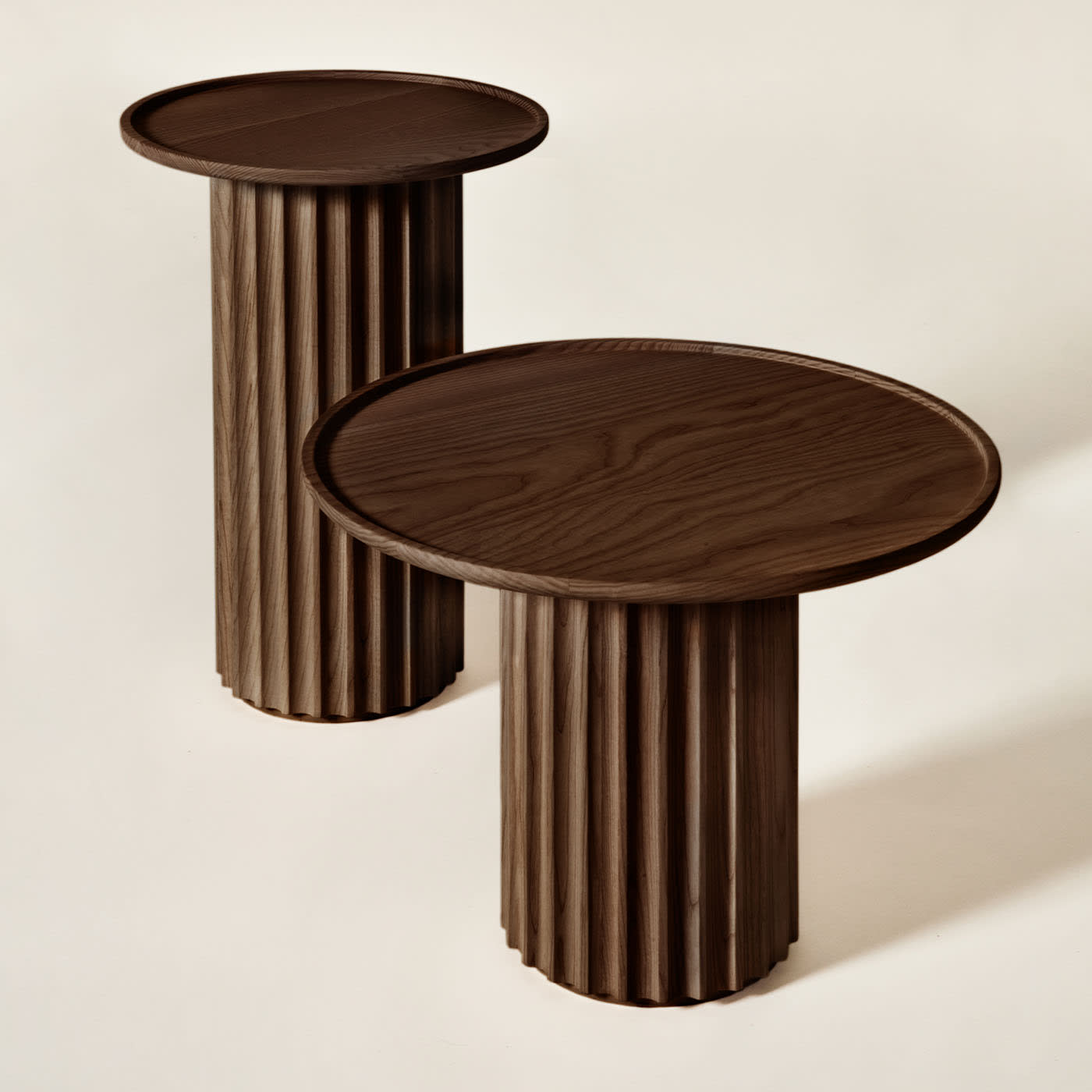 Capitello Brown Ash Couchtisch | Dimensions: Ø 40 cm