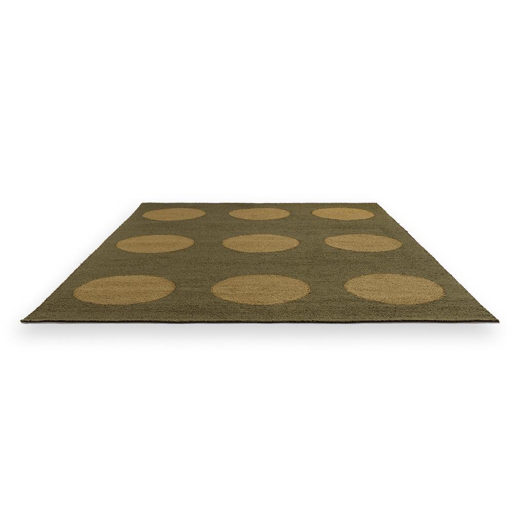 Habitat Festival Olivgrüne Punkte Outdoor 495817 Teppich | Größe: 140 x 200 cm