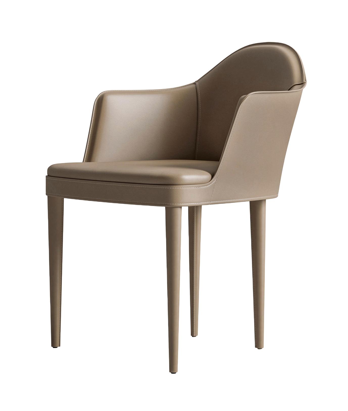 Ledersessel mit Armlehnen