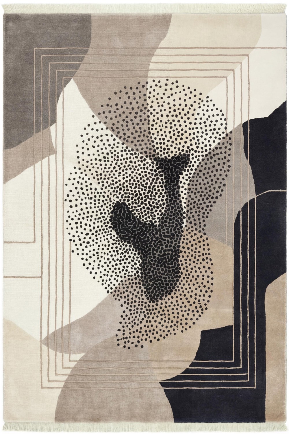 Abstract Figure Mono Teppich | Größe: 170 × 240 cm
