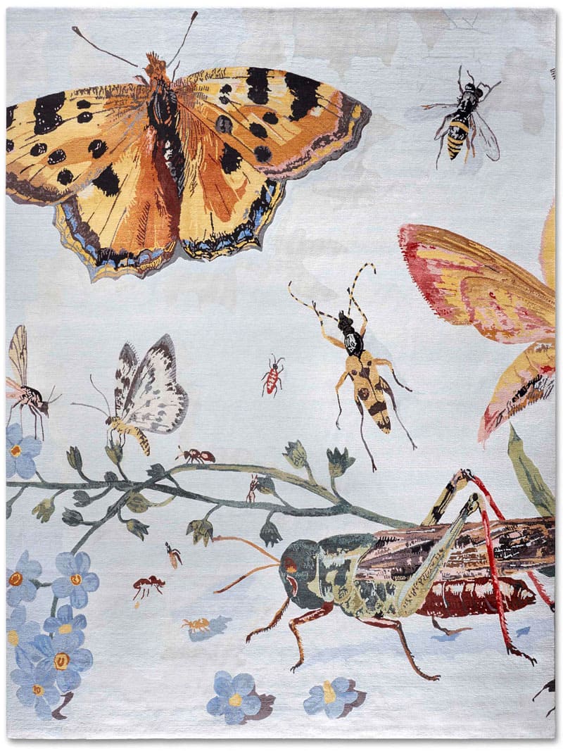 Grasshopper Original Grau‑Blau Teppich