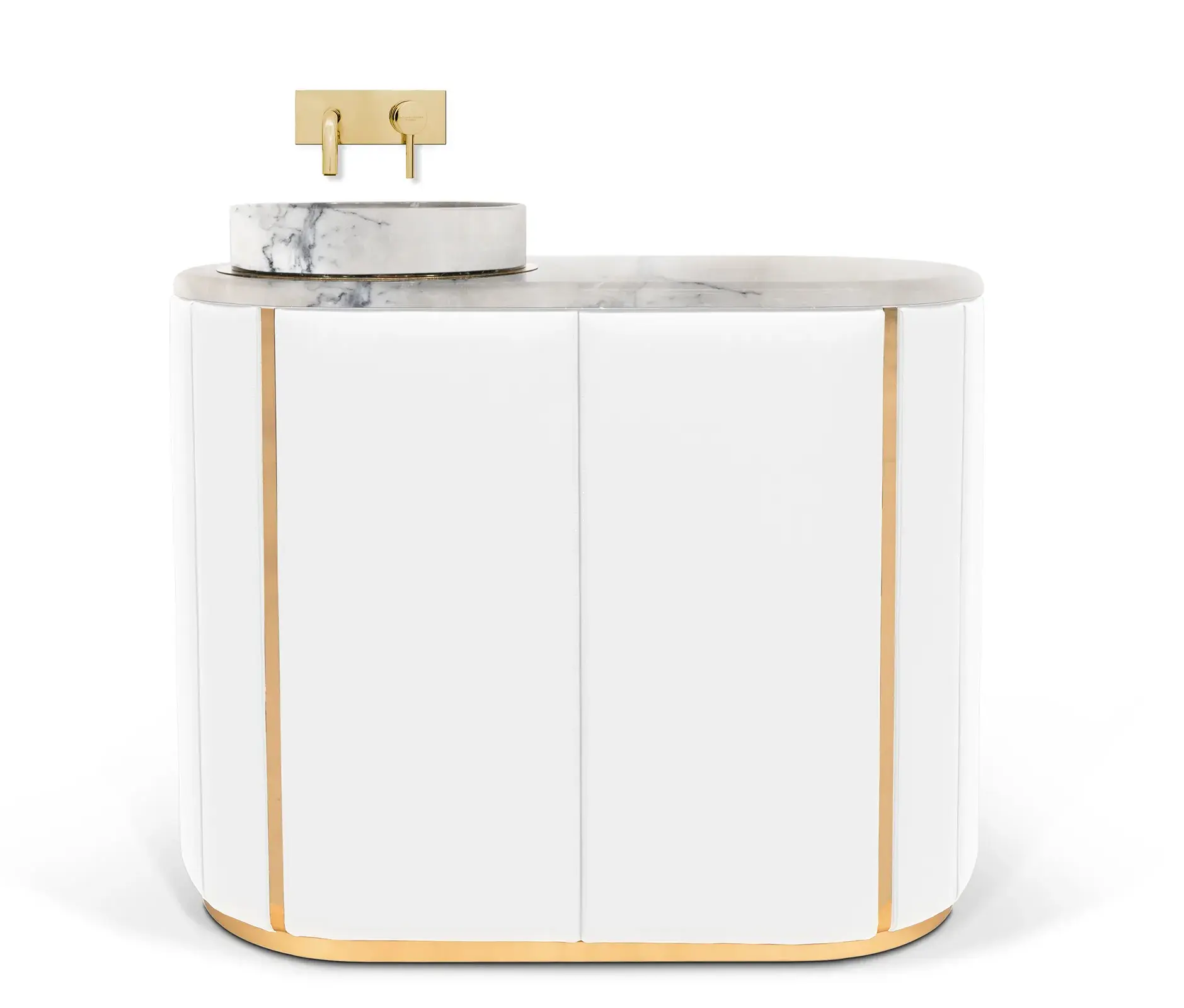 Majestätischer Weißer Waschtischunterschrank