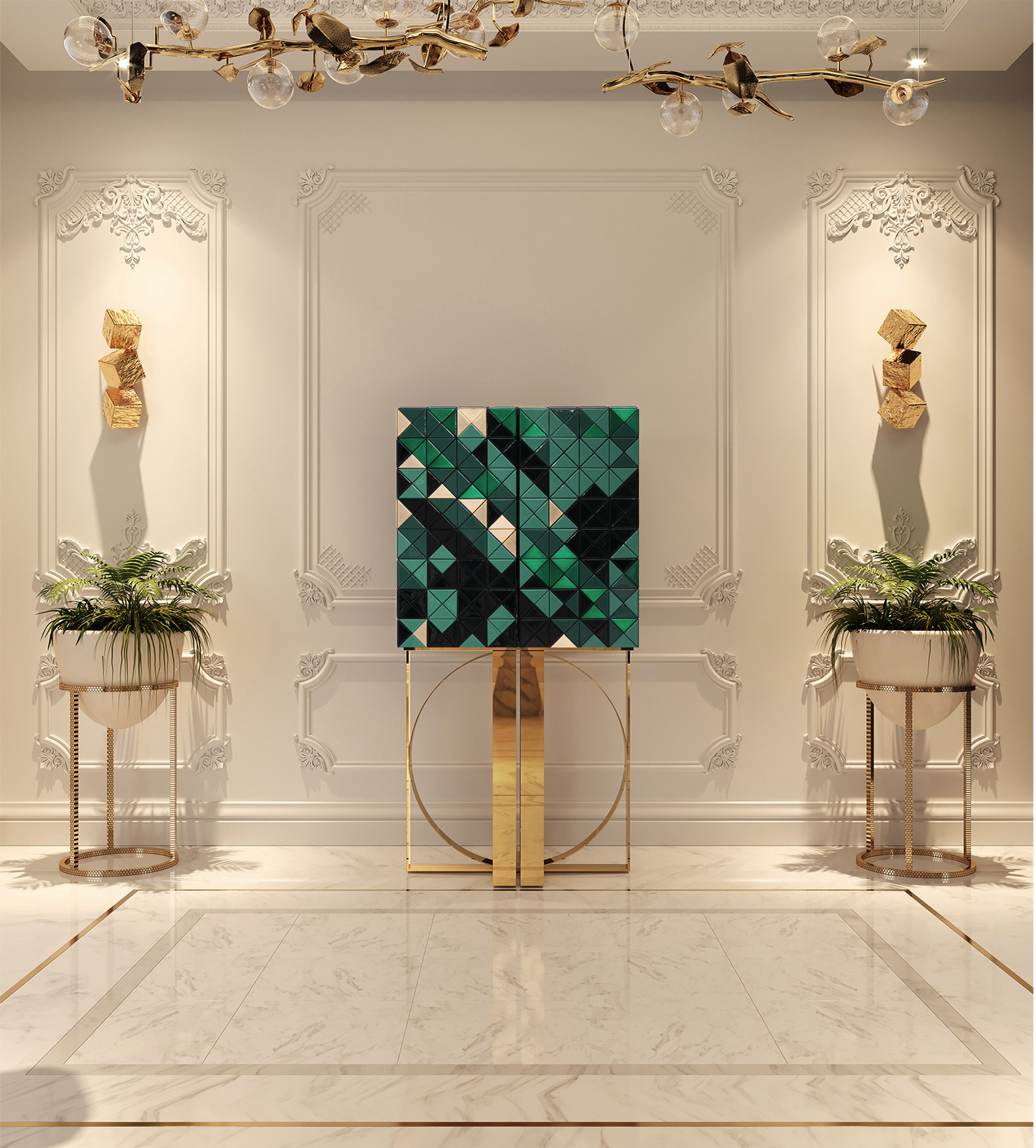 Mosaic Grüner Schrank