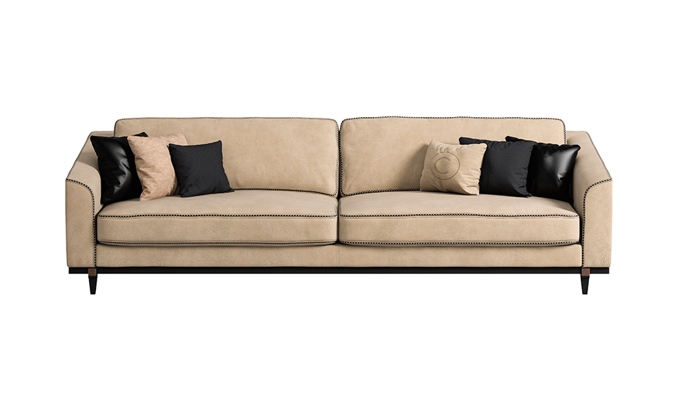 Modernes beiges Sofa | Konfiguration: 2‑Sitzer