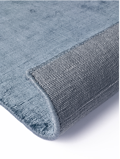 Plain Viskose Puderblau Teppich | Größe: 200 x 300 cm