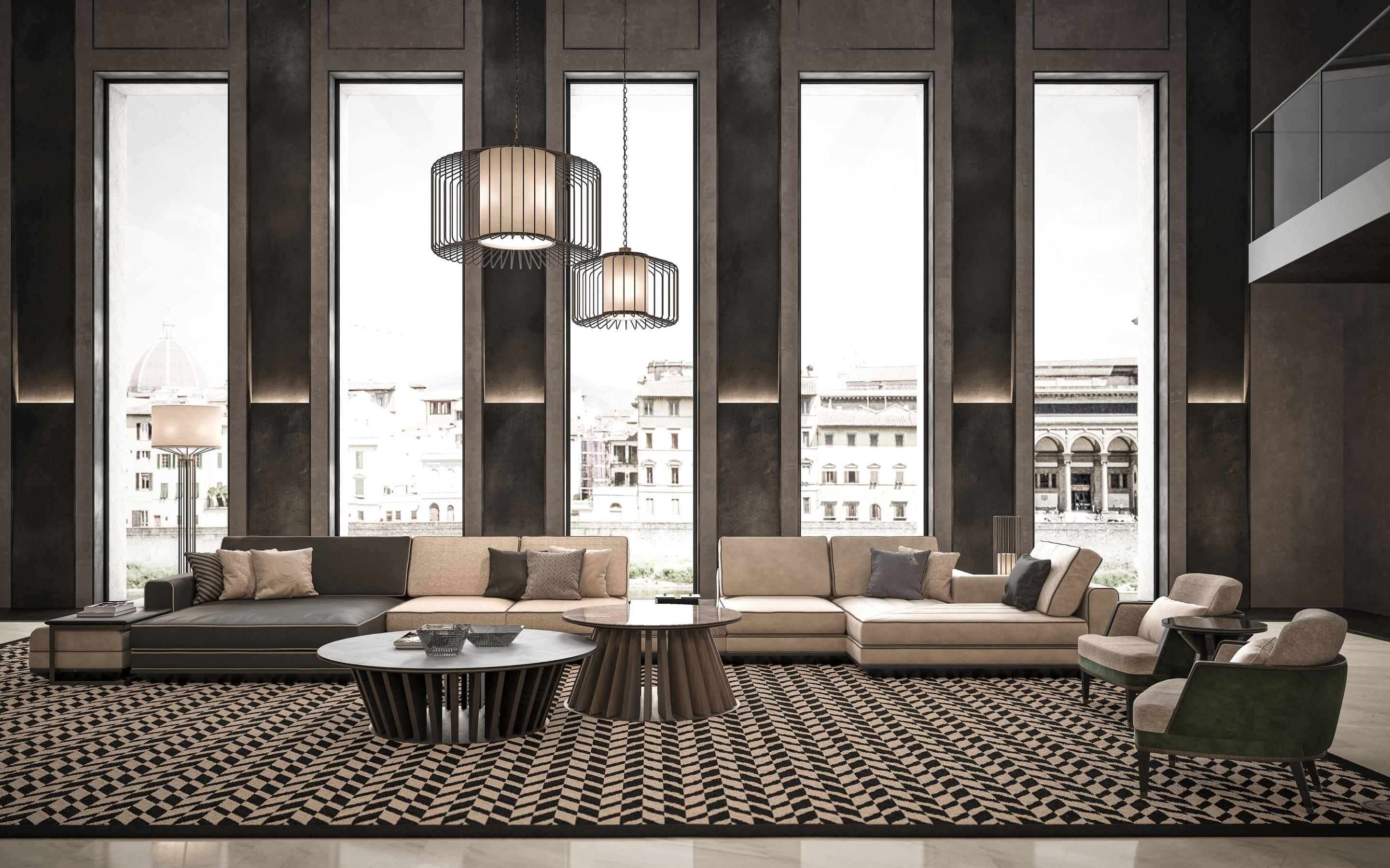 Dunkelbrauner Couchtisch