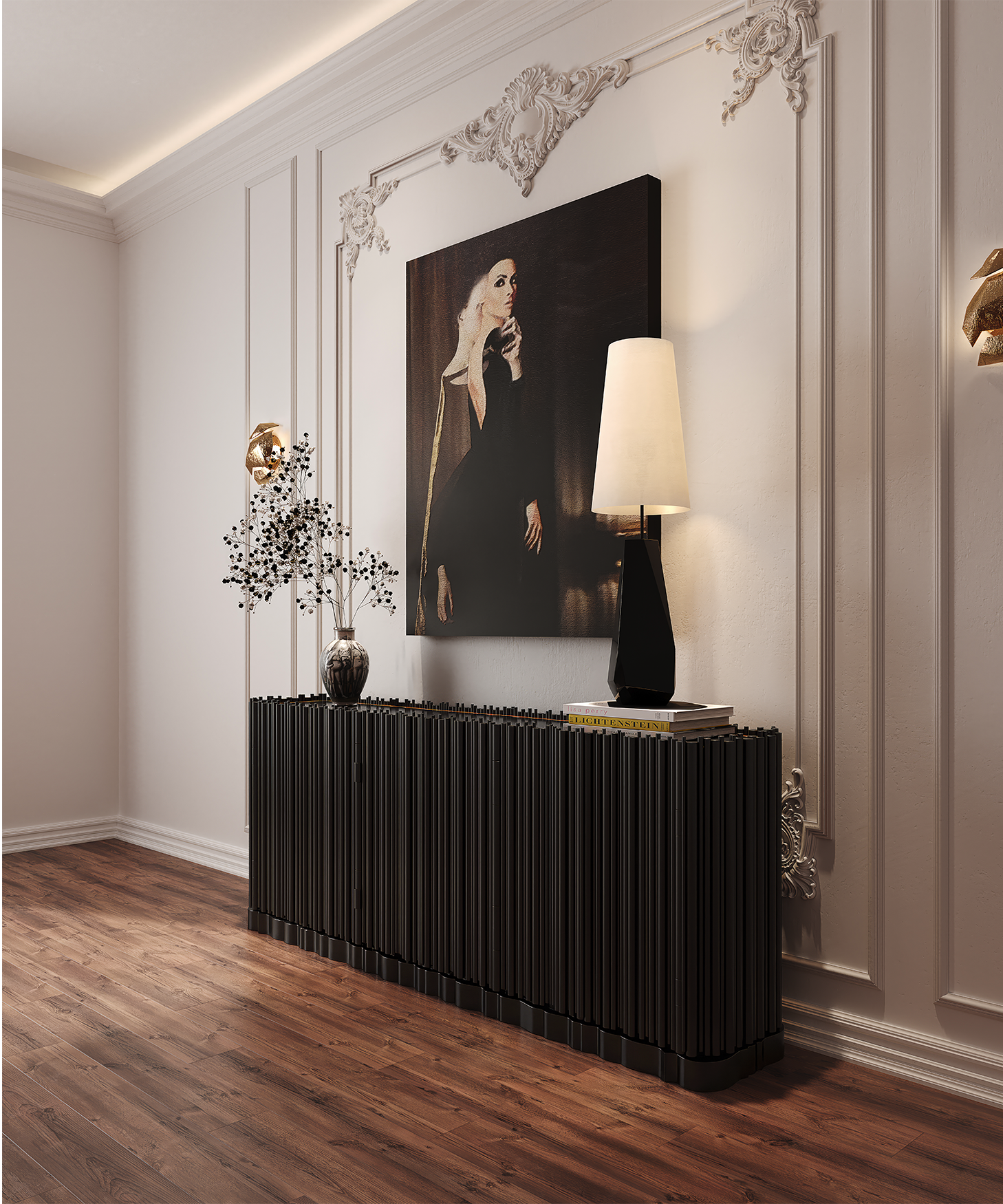Harmony Schwarzes Premium‑Sideboard