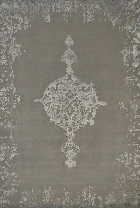 Handgeknüpfter Bambusseide Indischer Teppich