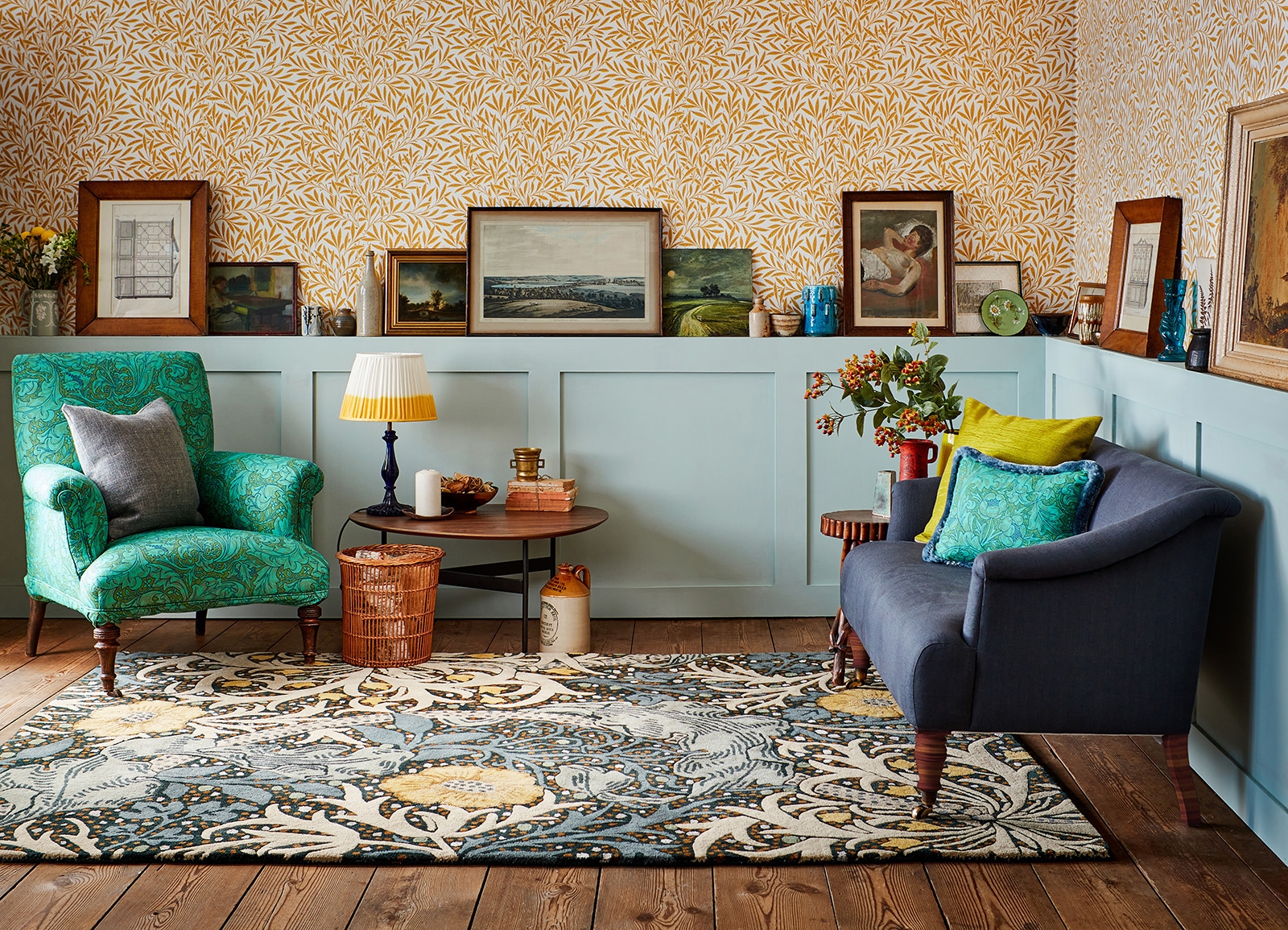 Seaweed teal 127008 Teppich | Größe: 200 x 280 cm
