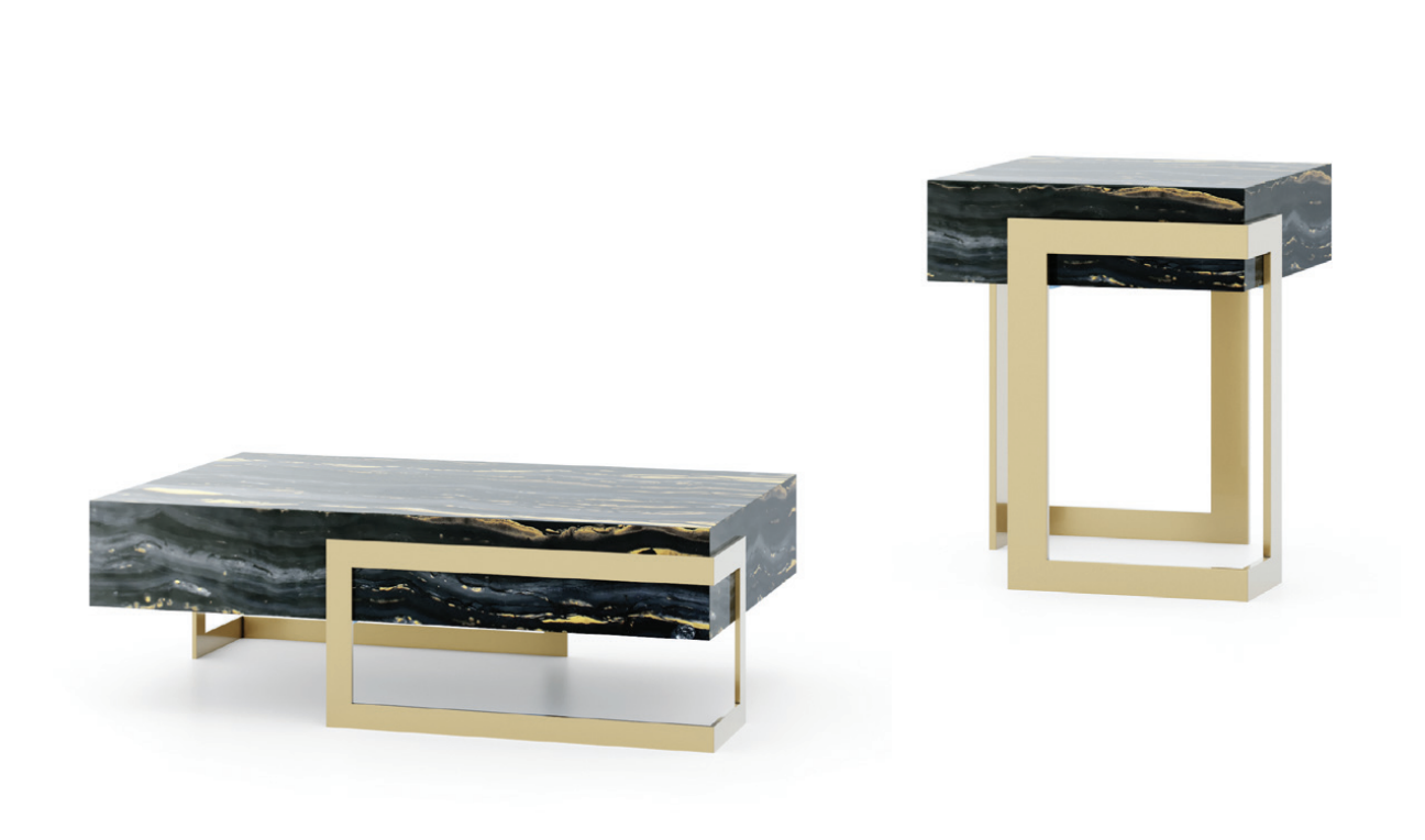 Holbrook Einzigartiger moderner Couchtisch | Konfiguration: Couchtisch 1