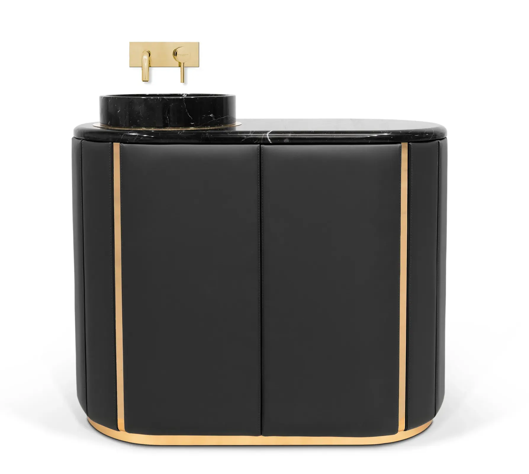 Majestätischer Schwarzer Waschtischunterschrank