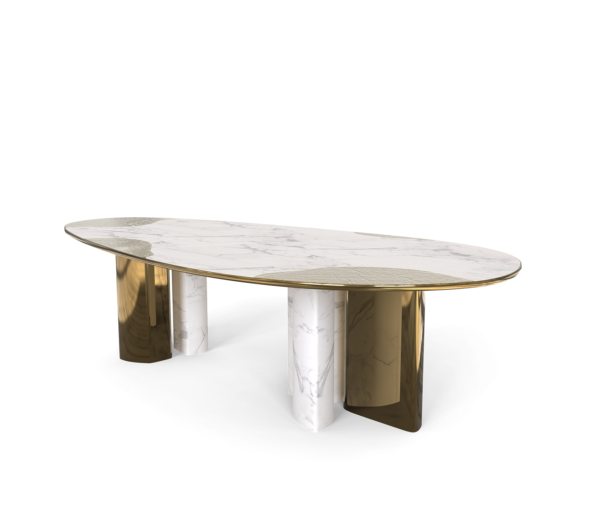 Athena Carrara Marmor & Patina Esstisch
