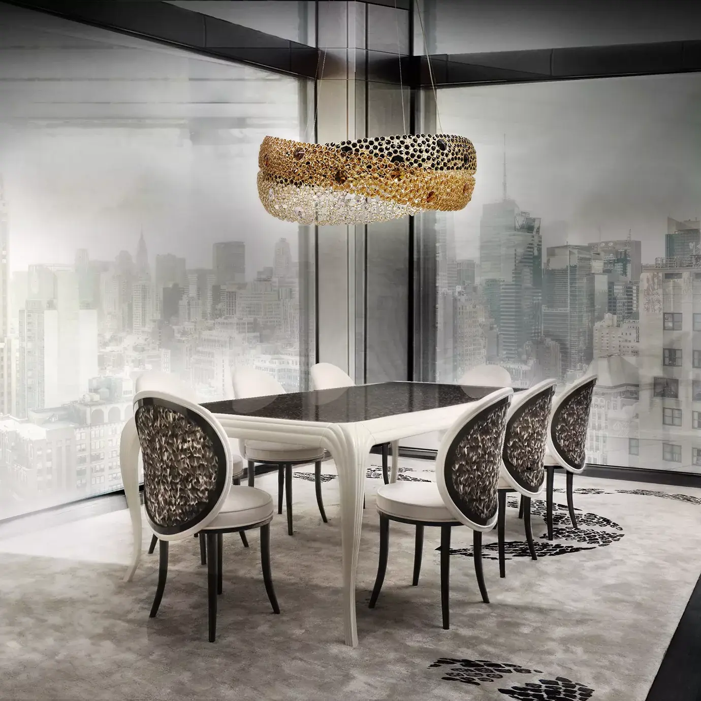 Mistral Exotischer Feder‑Esstisch