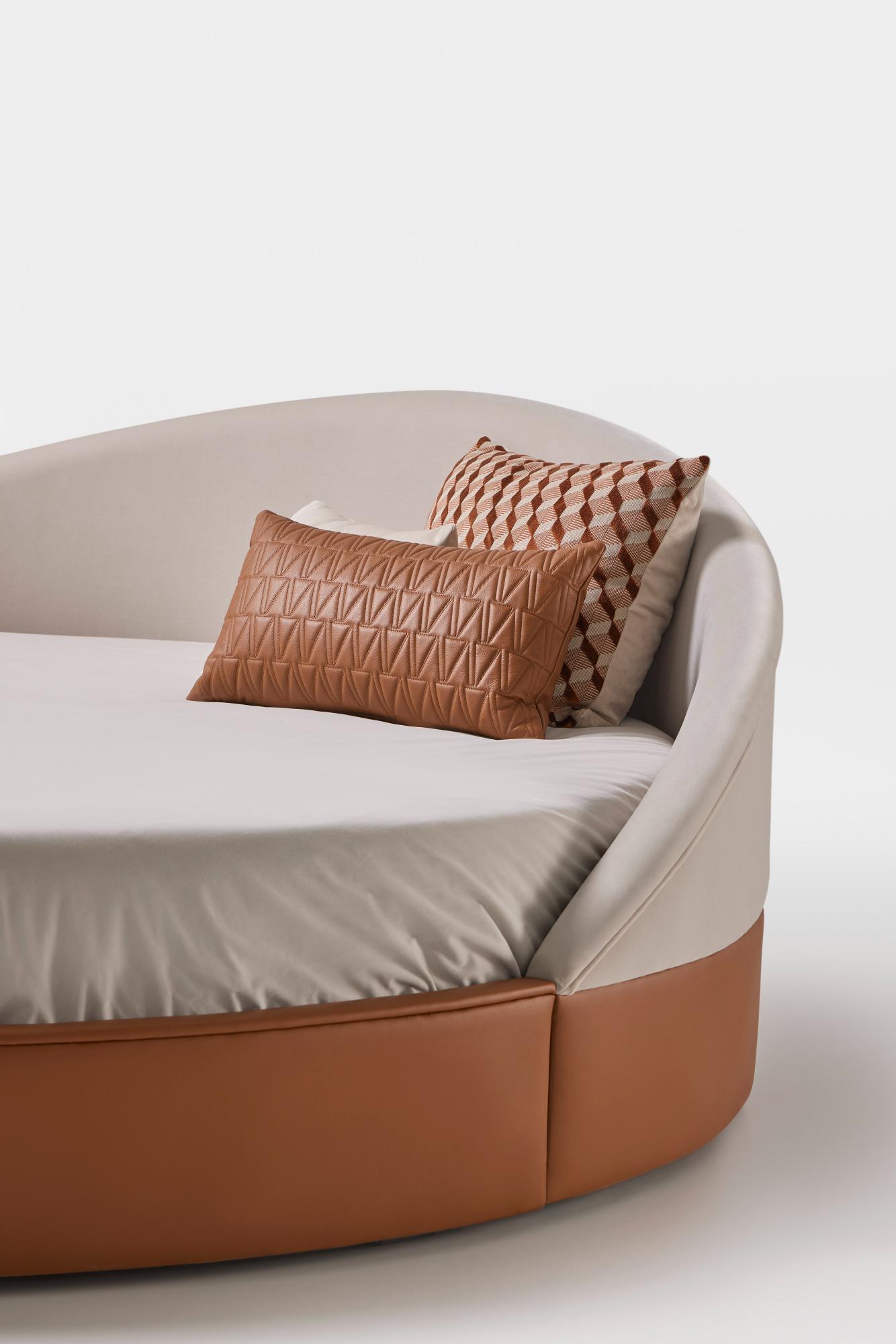 Arco Rundes Lederbett