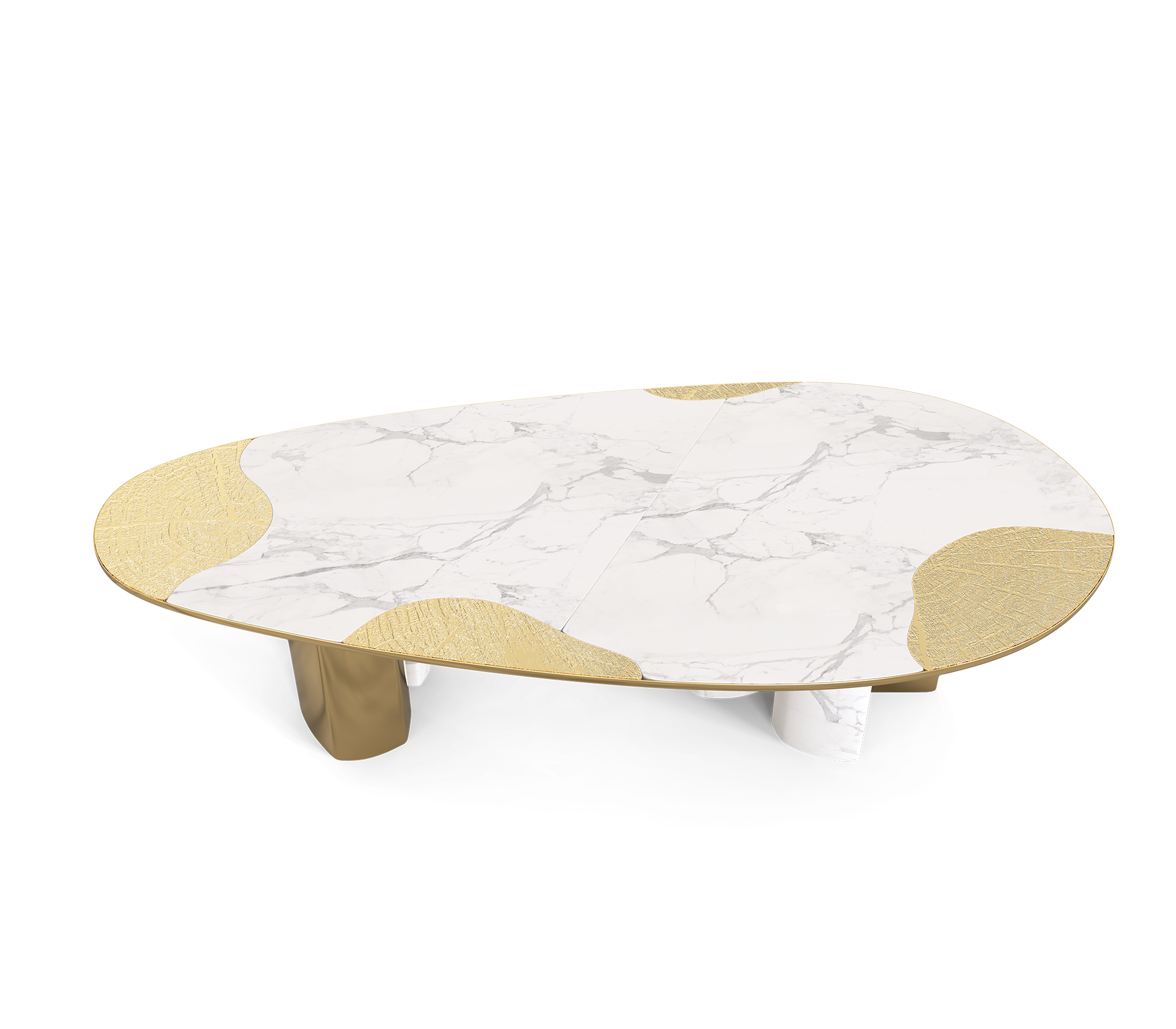 Athena Carrara Marmor & Gold Esstisch