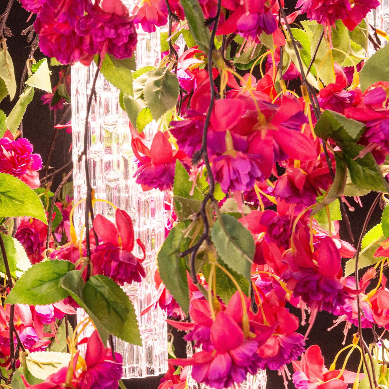 Pink Cascade Square Kronleuchter