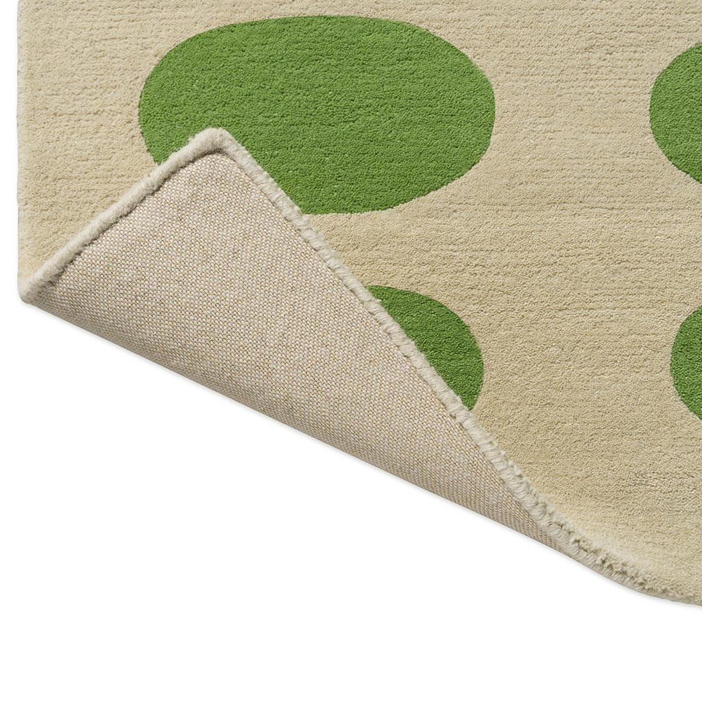 Optical Oval Green/Cream Teppich | Größe: 250 × 350 cm