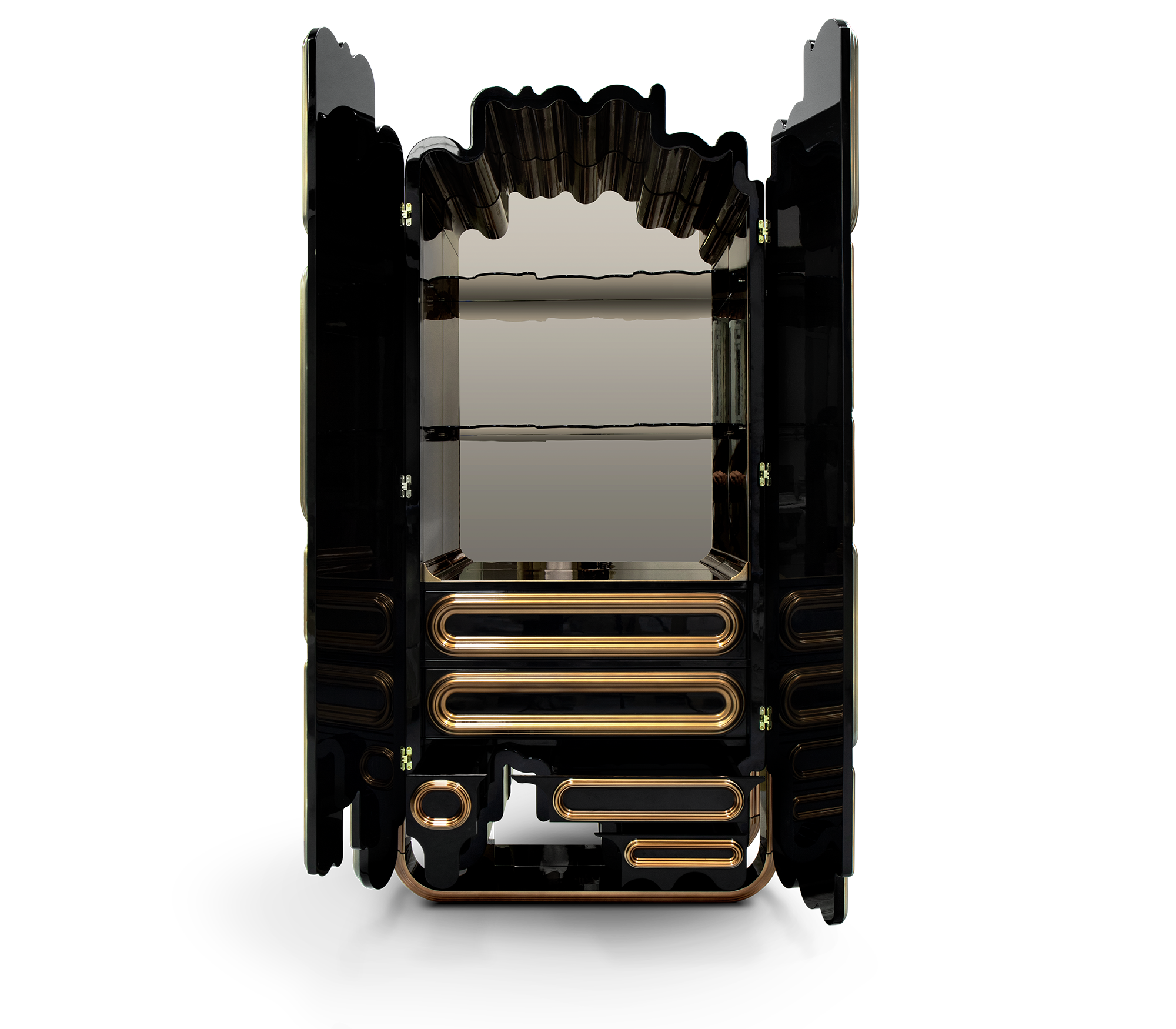 Ellipse Gold‑Schrank