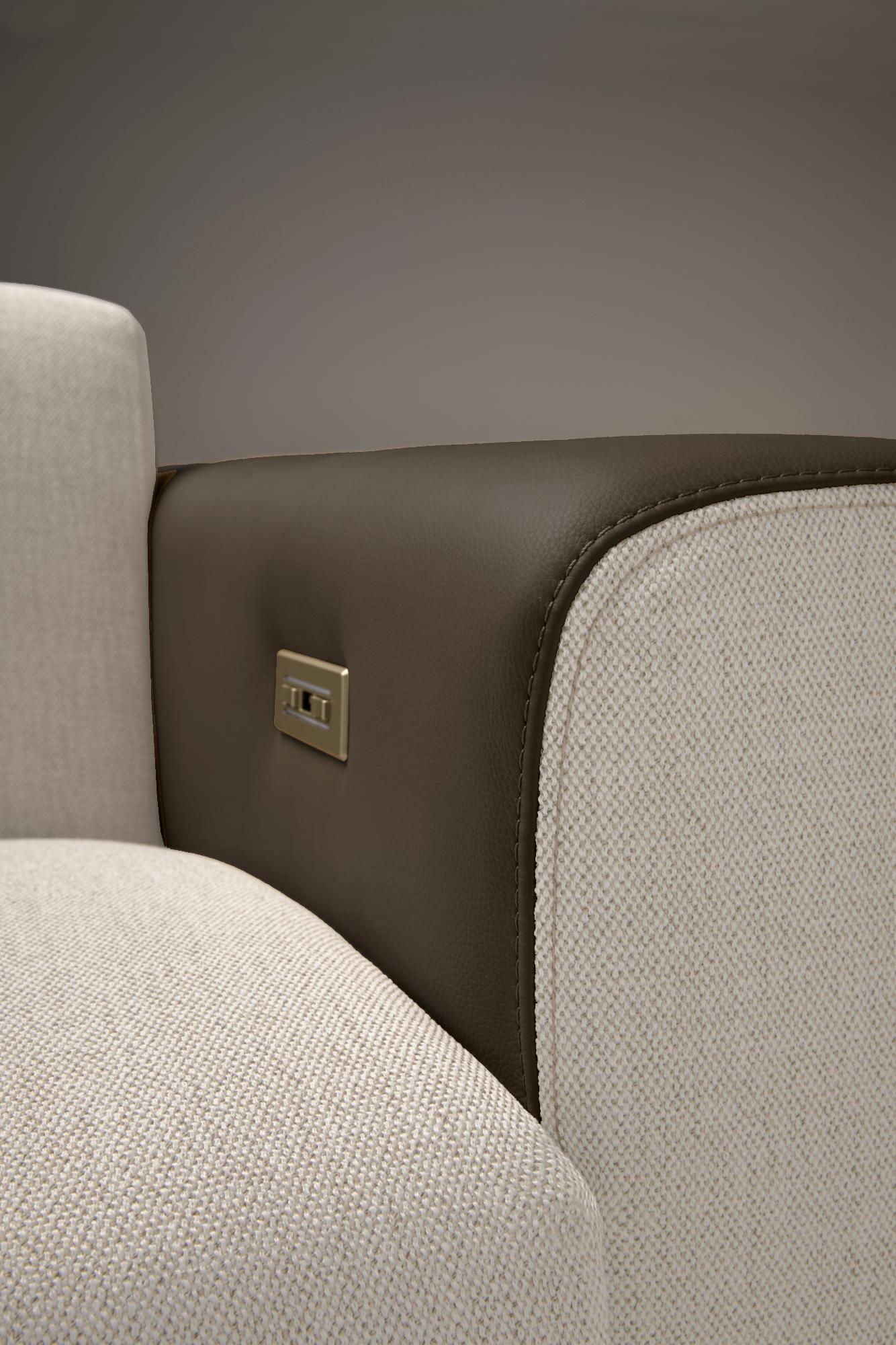 Atlanta Graues 3-Sitzer Relaxsofa - 1