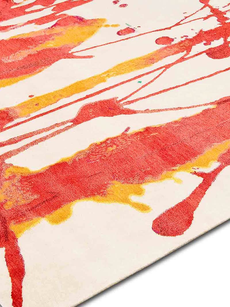 Splash Original auf Weiß Teppich | Größe: 300 x 400 cm
