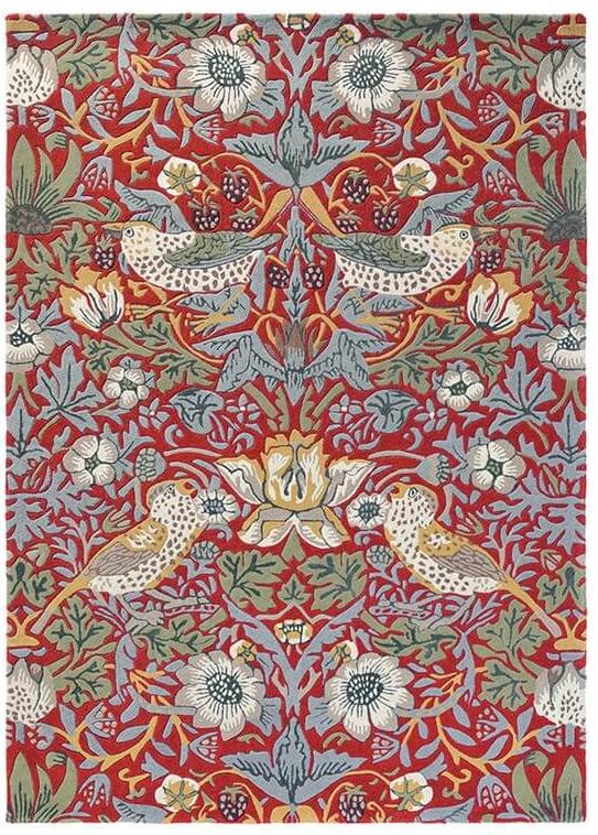 Strawberry Thief 027700 Crimson Teppich | Größe: 250 x 350 cm