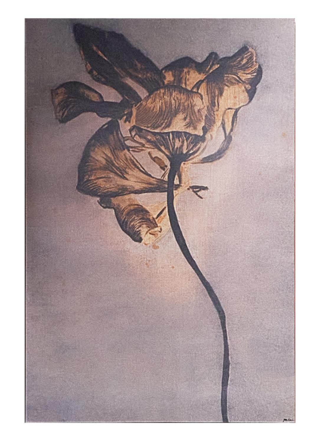 Gelbes Blumen‑Wandgemälde