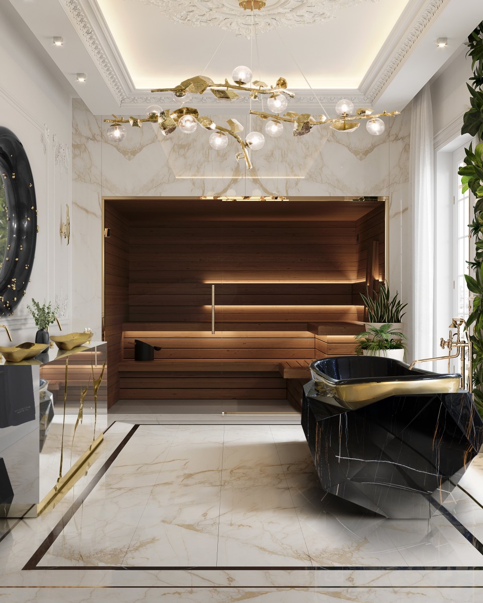 Edelstein-Kunstmarmor Badewanne - 1