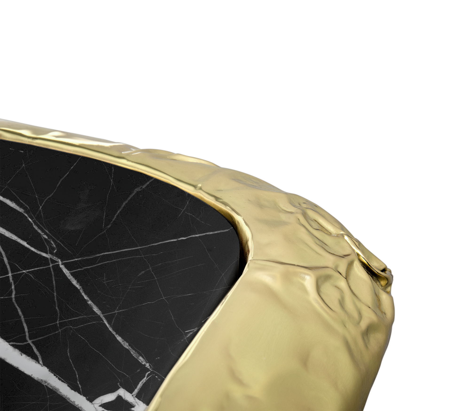 Megalith Nero Marquina‑Beistelltisch