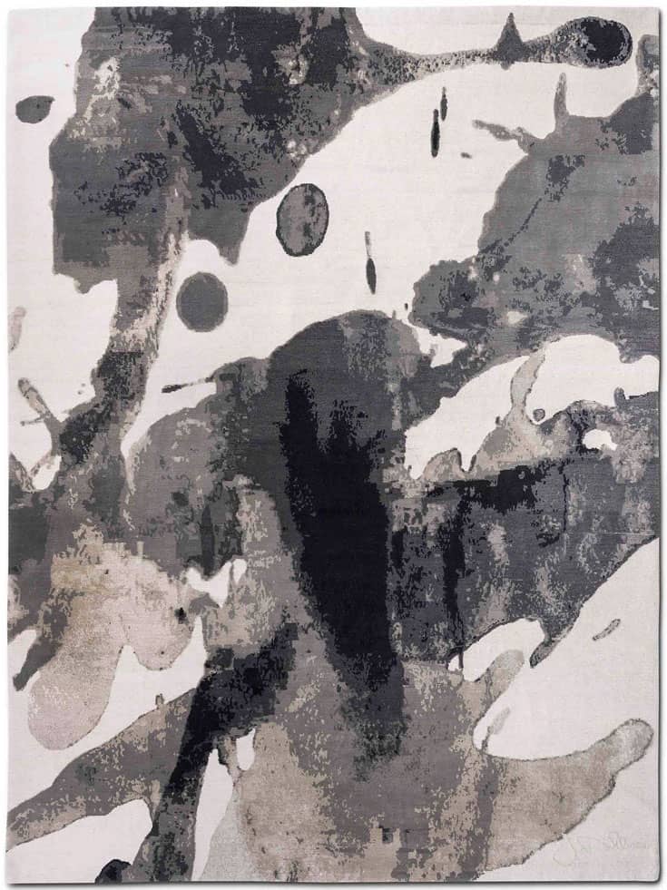 B&W auf Weiß Teppich | Größe: 305 x 427 cm