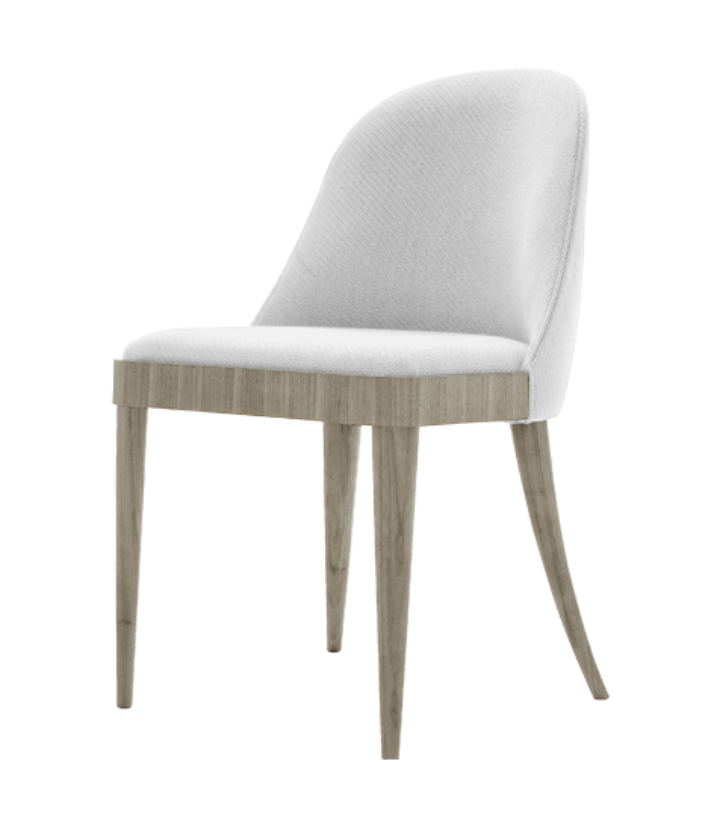 Cordiale Grauer massiver Walnuss‑Stuhl | Farbe: Linen UNICO NF184 18