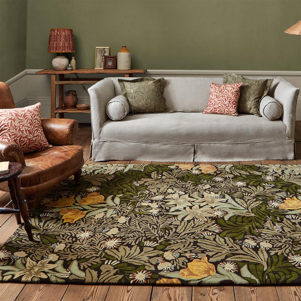 Bower Twining Rankengrün 128207 Teppich | Größe: 170 x 240 cm