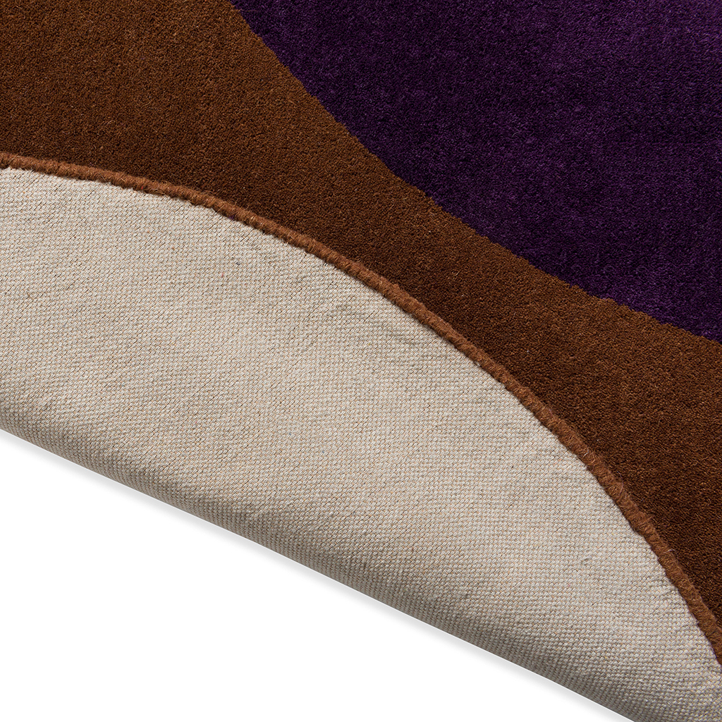 Flower Spot Kastanie/Violett 158401 Teppich | Größe: Ø 150 cm