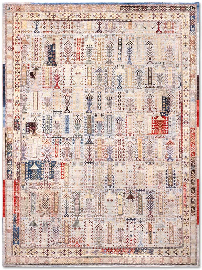 Soul Playful Color auf Grau Teppich | Größe: 183 x 274 cm
