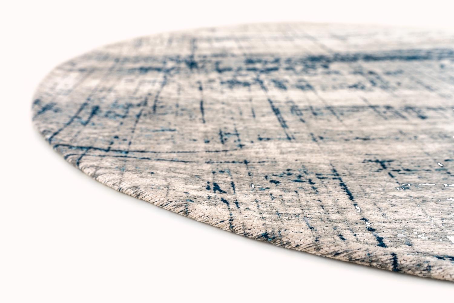 Bronx Azurite 8421 Runder Teppich | Größe: Ø 140 cm