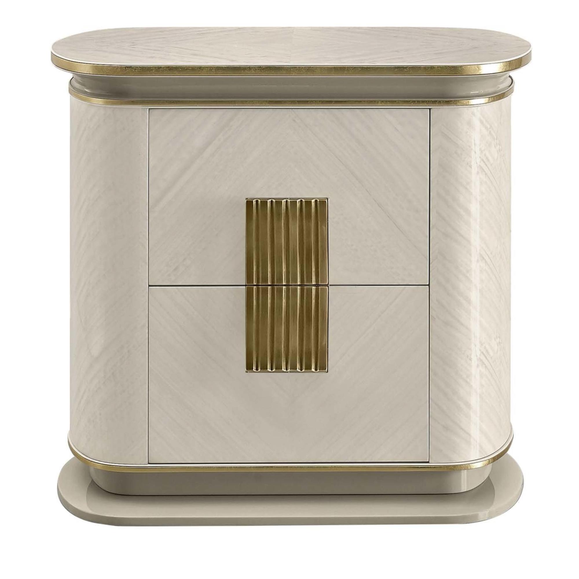 Dilan Weiß‑Gold Nachttisch