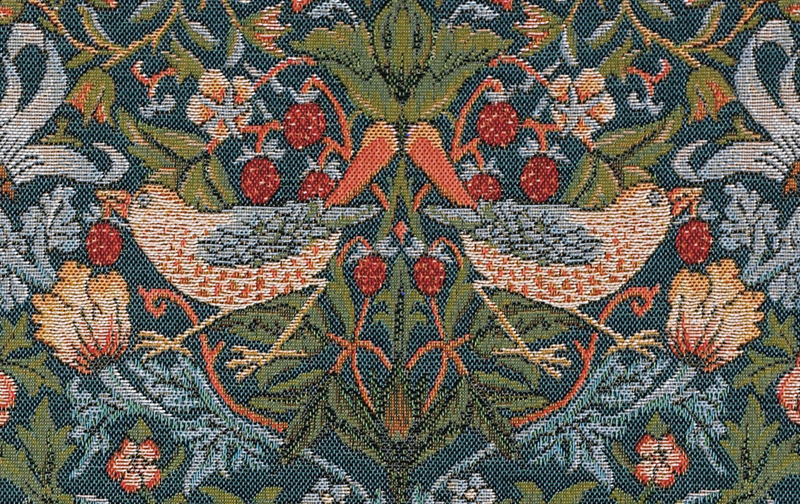 Erdbeerdiebin, W. Morris Wandteppich | Größe: 50 x 67 cm