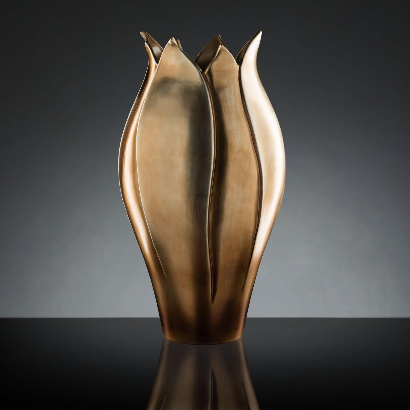 Tulip Brass Vase